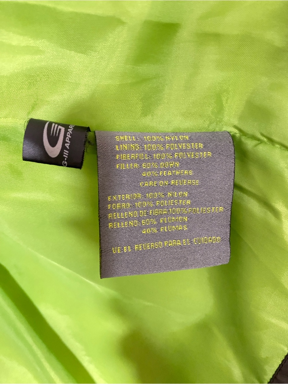 Y2K Kenneth Cole WMNS S Down Puffer Vest Chocolate Brown Lime Green Interior - Picture 5 of 5